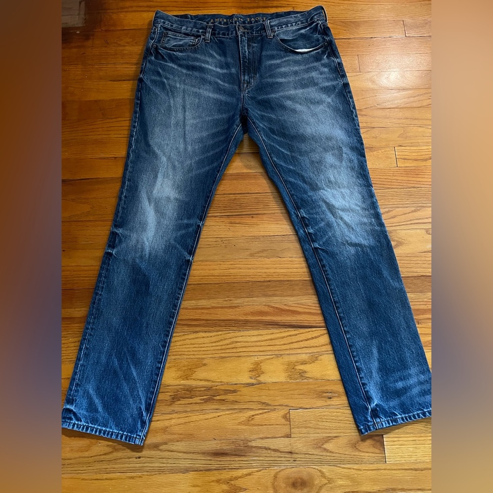 American Eagle Outfitters Dark Blue Slim-Fit Jeans